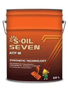 S-OIL SEVEN ATF III трансмісійне синтетична SDATFIII20 фото