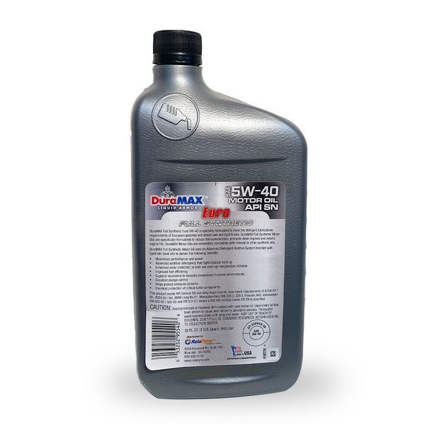Моторна синтетична олива Duramax 5W40 SYNTHETIC EURO 0,946 л (950250540001401) 950250540001401 фото