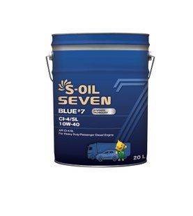 Моторна олива S-OIL SEVEN BLUE#7 CI-4/SL 10W40 синтетичне, для дизельних двигунів 20л (SBCI104020) SBCI104020 фото