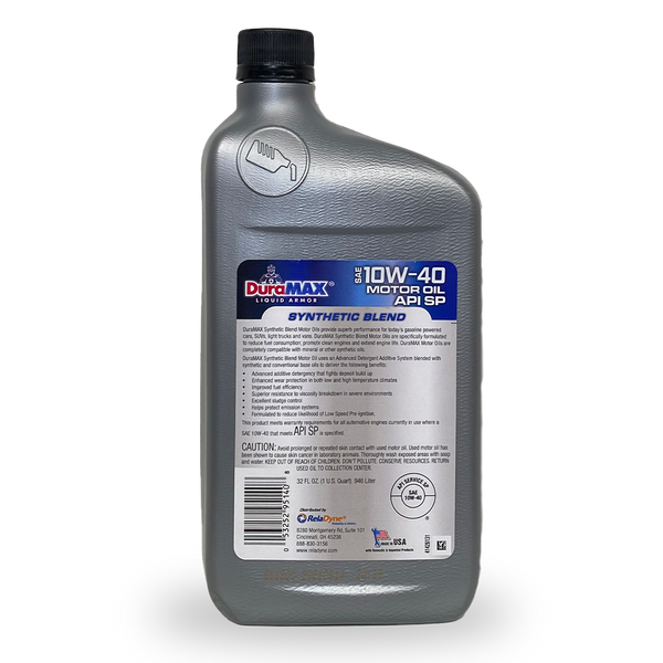 Моторное синтетическое масло Duramax Synthetic Blend 10W40, 0,946 л. (950241040SB) 950241040SB фото