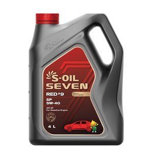Моторна олива S-OIL SEVEN RED #9 SP 5W-40 синтетична, універсальна 4л. (SRSP5404) SRSP5404 фото