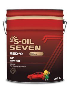 Моторна олива S-OIL SEVEN RED #9 SP 5W-40 синтетична, універсальна 20 л. (SRSP54020) SRSP54020 фото