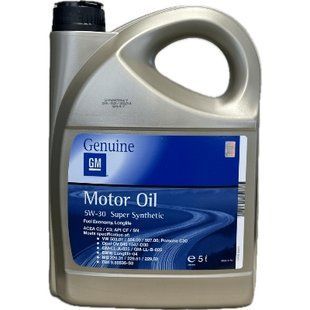 Моторне масло, синтетичне GM Super Synthetic 5W30 5L (93165010) 93165010 фото
