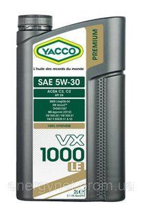 Моторное масло YACCO VX 1000 LE 5W30 2л (3022 02) 3022 02 фото