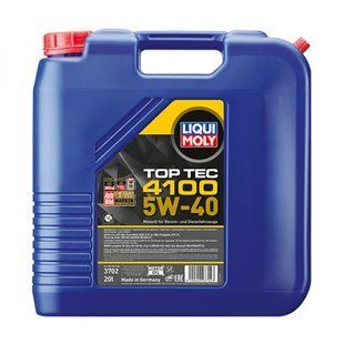 Синтетична моторна олива Liqui Moly Top Tec 4100 SAE 5W-40 20 л. (3702) 3702 фото
