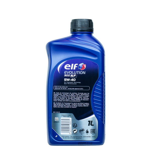 Моторное масло, синтетическое Elf Evolution 900 NF 5w40 1L (213897) 213897 фото