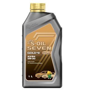 S-OIL SEVEN GOLD #9 ECO C3 5W-30 синтетична, універсальна 1л SGRVC5301 фото