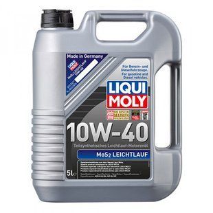 Полусинтетическое моторное масло с молибденом MoS2 Leichtlauf SAE 10W-40 5л 2184 фото