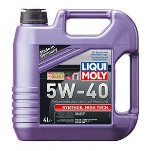 Синтетическое проворное масло Liqui Moly Synthoil High Tech SAE 5W-40 4 л. (2194) 2194 фото