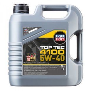 Синтетическое моторное масло Liqui Moly Top Tec 4100 SAE 5W-40 4л. 2195 фото